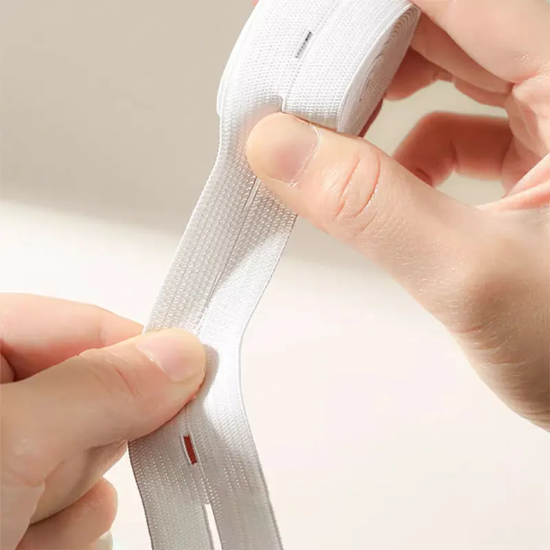 1/3/5M elastisches Nähband mit Knopfloch, verstellbar, hohe Elastizität, gestrickte Stoffbänder für DIY-Handwerk, Nähzubehör – Detail 4