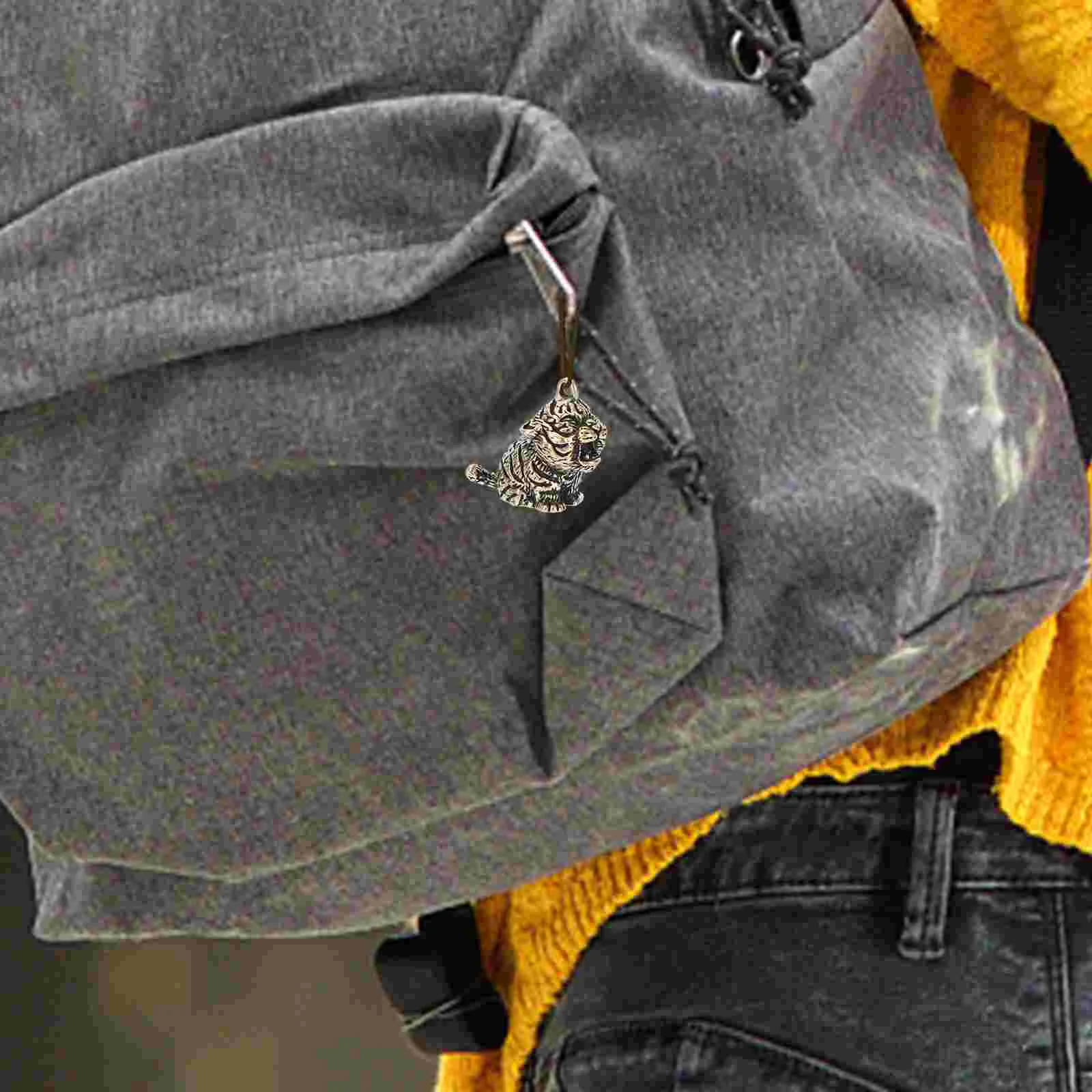 5 Pcs Key Chain Tiger Keychain Keychains Brass Craft Hanging Decor Enamel Charms Jewelry