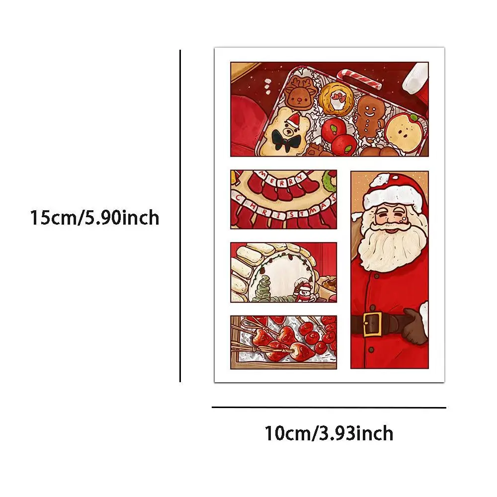 8sheets Christmas Stickers Graffiti Sticker for Decor Phone Ipad Guitar Motorcycle Stationery Stickers DIY Stickers Decals