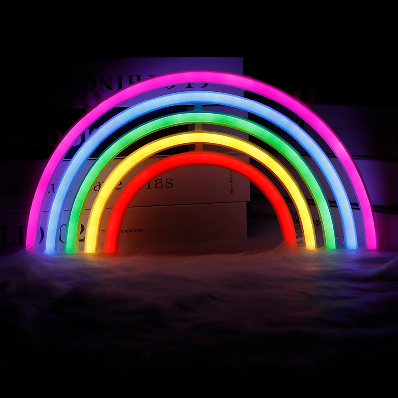 LED Neon Sign Night Light Design Art Decorative Lights Plastic Wall Lamp for Kids Room Bar Holiday Lighting Party Neon Lamp