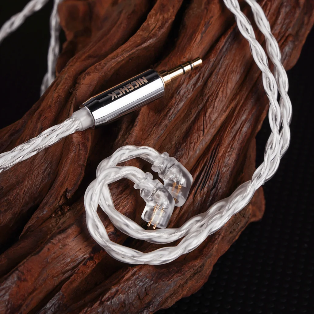 NiceHCK DeepSnow HiFi Audio Earphone Cable 4 Strand Silver Plated German Copper Wire MMCX/2Pin/QDC for Altea Vernus I3Pro NX7MK4