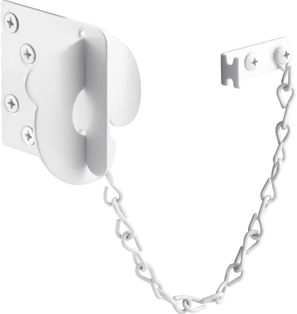 

Heavy Duty Steel Security Bolt for Swing-In Doors, 3x3 Inch, White Painted, Single Pack