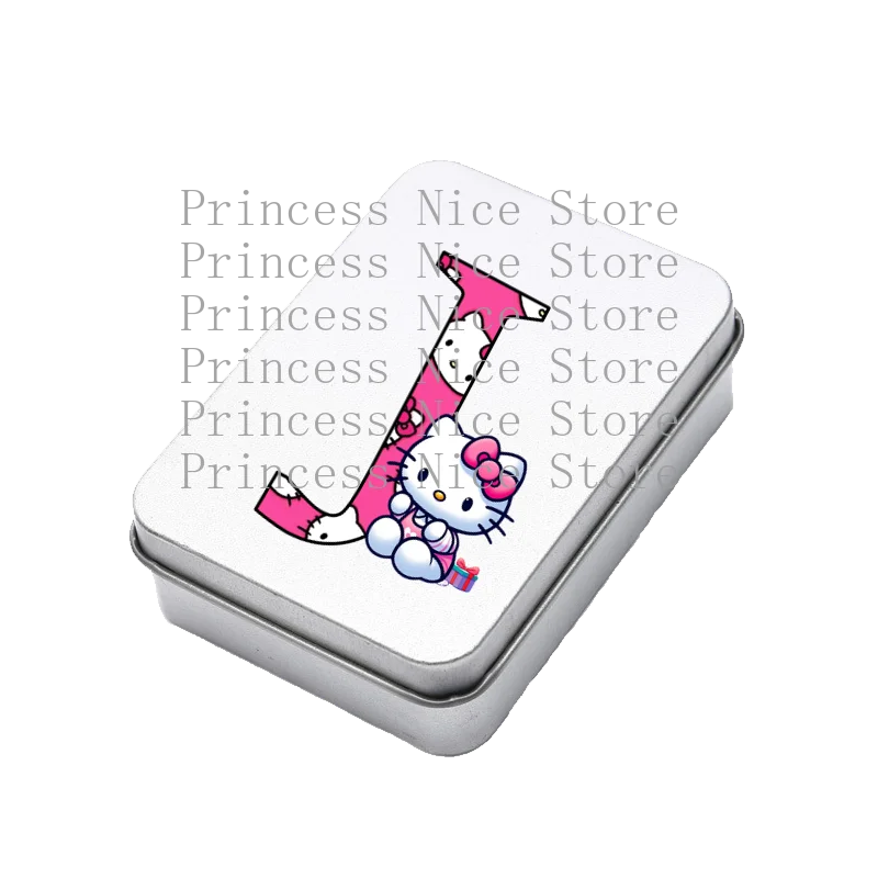 

Письмо Hello Kitty, коробка для хранения, студенческая настольная карта для ювелирных изделий, игрушка, портативная дорожная конфетная таблетка, детская железная коробка, заколки для волос, покерная карта