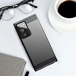 For Samsung Galaxy Note20 Ultra 5G Case Silicon Carbon Fiber Cover For Samsung Galaxy Note 20 Ultra Note20+ 20 Plus 5G Case 6.9