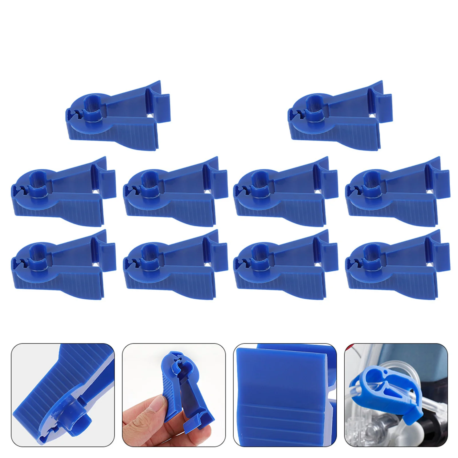 

10Pcs Peritoneal Pipeline Fixator Strong Grip Tube Clip for Fluid Exchange Operations Safe Comfortable Medical Grade Supply