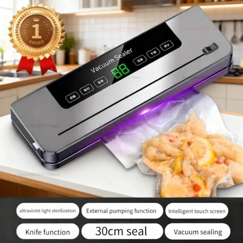Vollautomatische Haushalts-Lebensmittelversiegelungsmaschine, Vakuumfrische, Versiegelungsmaschine, kleines Werkzeug zur Lebensmittelkonservierung und Aufbewahrung in der Küche