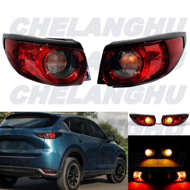 Pair Outer Side Tail Light Rear Lamp With LED Bulbs KB8A51160F KB8A51150F For Mazda CX-5 CX5 2017 2018 2019 2020 2021