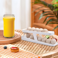 Double Layer Rolling Egg Dispenser Refrigerator Egg Storage Box Automatic Scrolling Egg Holder Household Large Capacity Kitchen