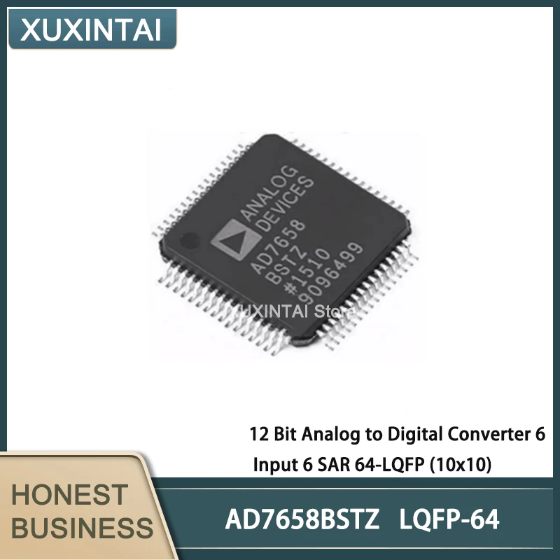 

5Pcs/Lot New Original AD7658BSTZ AD7658 12 Bit Analog to Digital Converter 6 Input 6 SAR 64-LQFP (10x10)