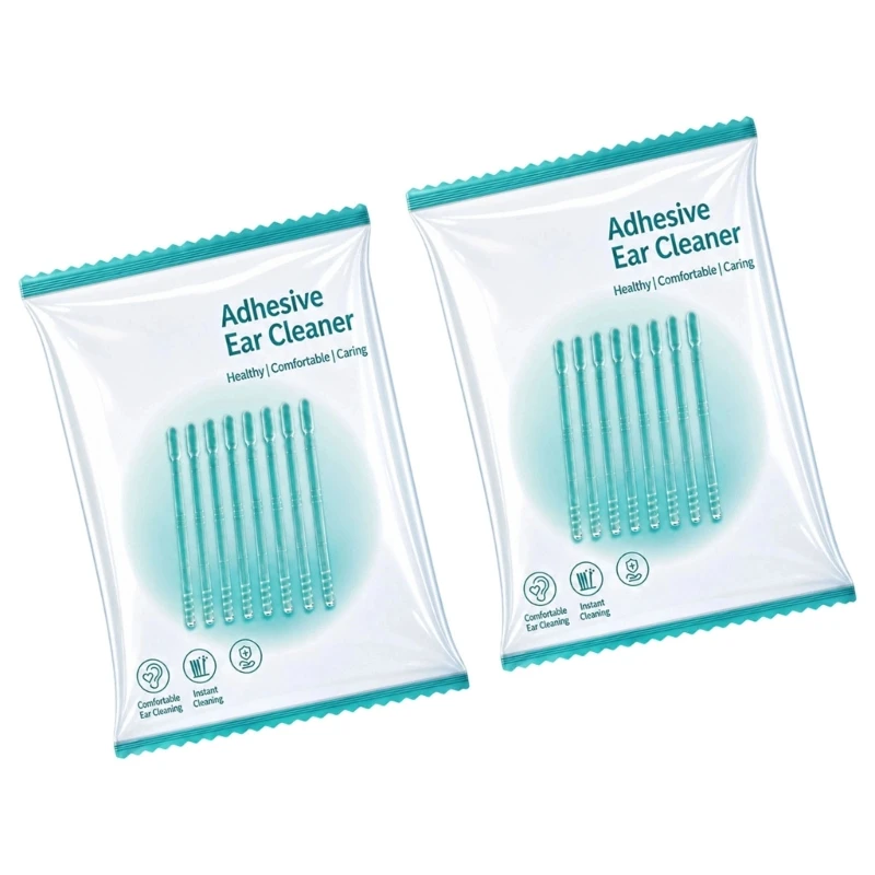 40JD Adult Ear Care Sticks with Focused Adhesive Contact Ends for Collecting Visible Debris from Accessible Outer-Ear Areas