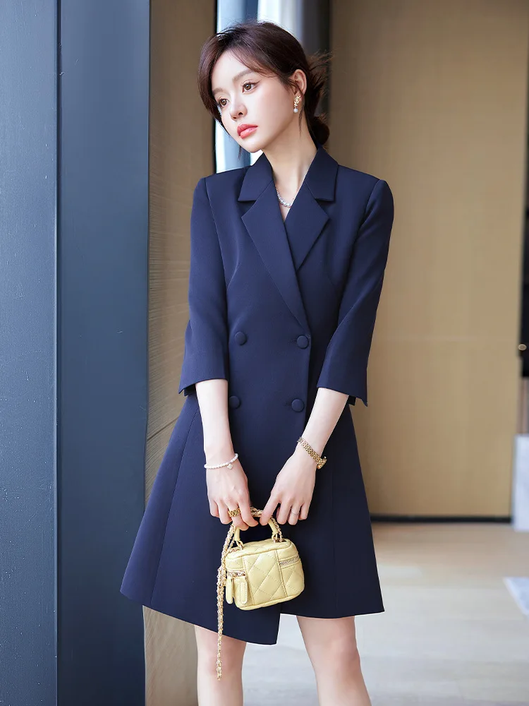 Apricot Business Suit and Dress Women's Summer2024New Fashion Temperament Beauty Salon Workwear Small Suit Skirt