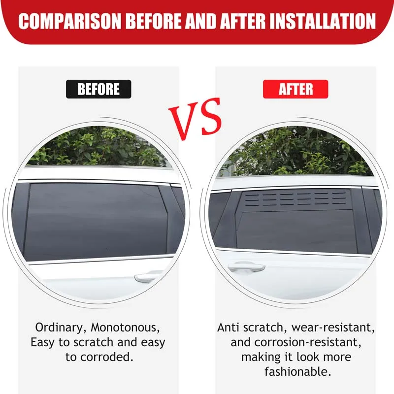 2 قطعة سبائك الألومنيوم الأسود لهوندا CRV نسيم 2017-2021 سيارة التهوية الخلفية الستائر تعديل السيارات اكسسوارات الديكور