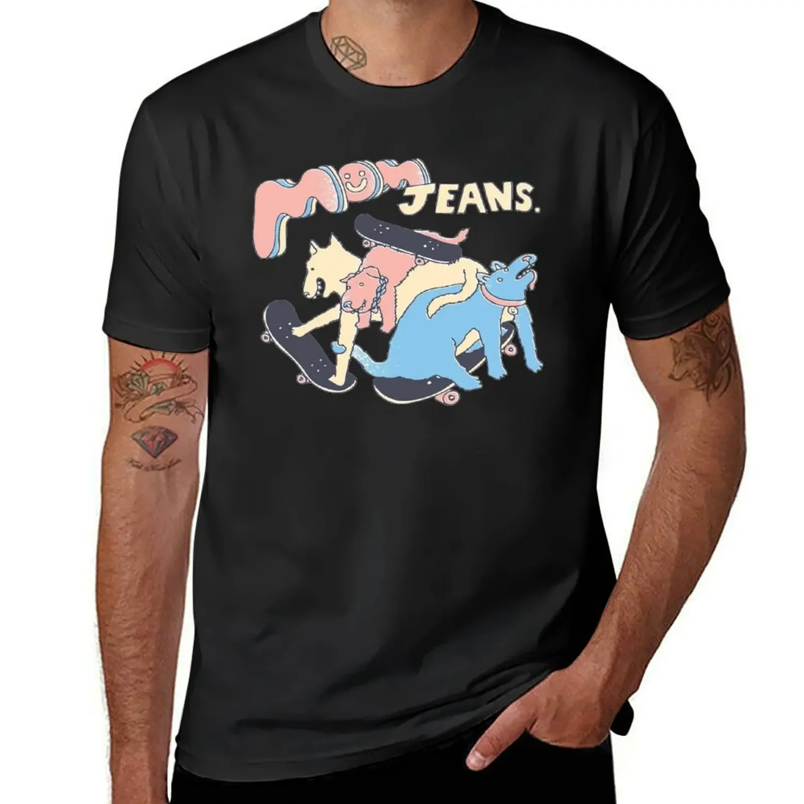 Mom Jeans band - puppy love T-Shirt oversizeds for a boy luxury clothes men