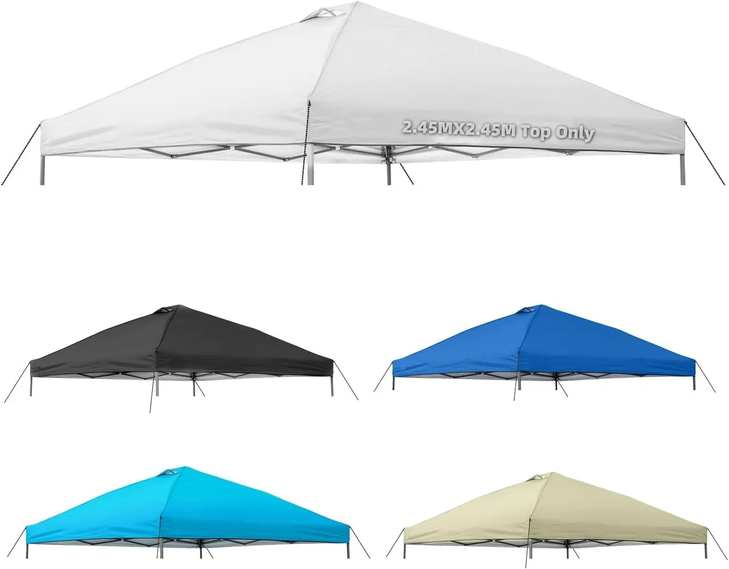 

8x8 Canopy Replacement Top Cover,Waterproof Pop Up Canopy Replacement Cover with Air Vent Ropes for Outdoor Garden Patio Picn