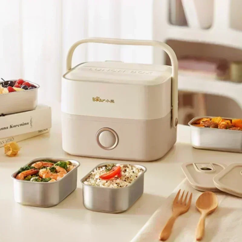 Office Workers Portable Electric Lunch Box, Self-heating And Heat Preservation Lunch Box, 304 Stainless Steel New Listing Style
