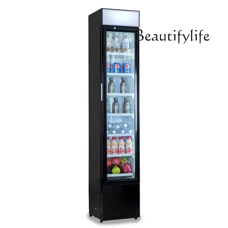 

Refrigerated display cabinet Commercial fresh-keeping Glass refrigerator Transparent refrigerator Frozen small vertical freezer