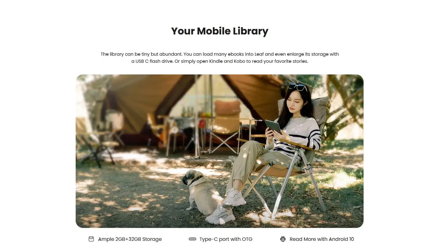 small eink screen lighter and pocket Ereader for Boox Leaf