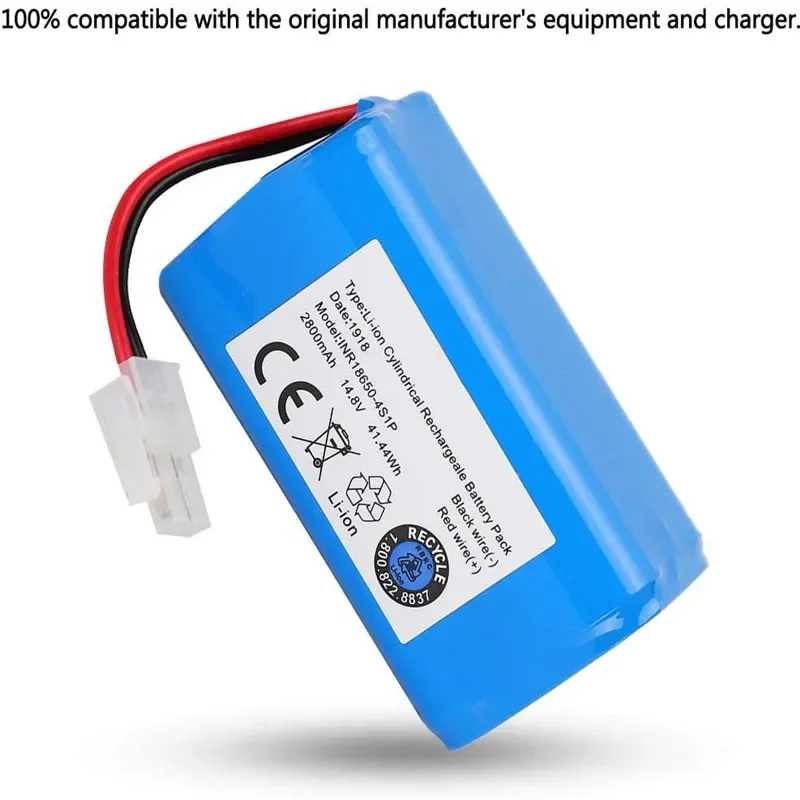 NEW 14.8V 2600mah 3500mah Lithium Battery For 14.4v ILIFE A4 A4s V7 A6 V7s Plus Robot Vacuum Cleaner ILife 4S1P Full Capacity