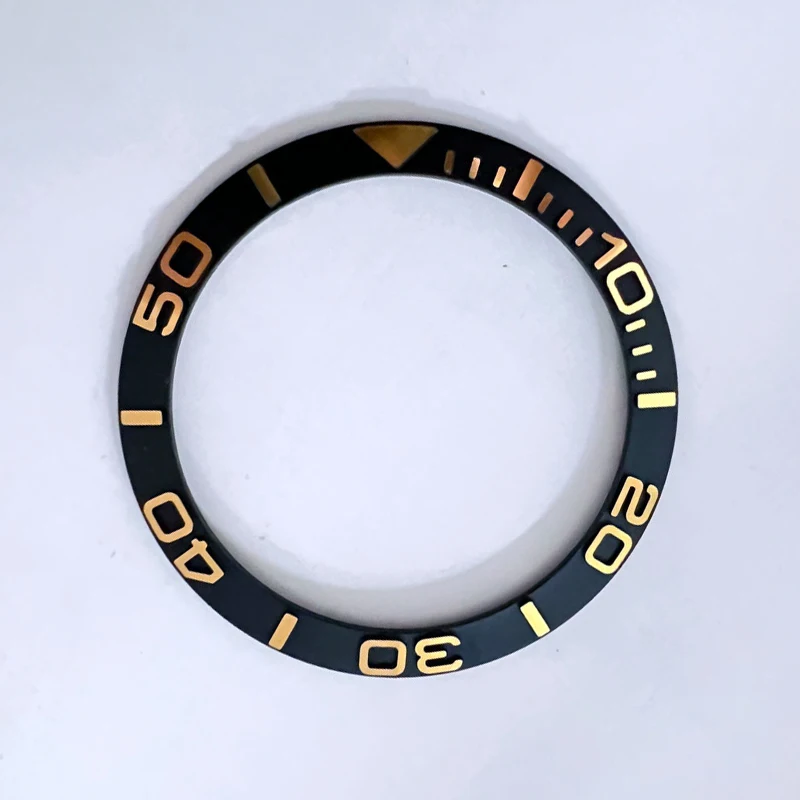 38mm x 30.6mm inserção de moldura de metal inclinada se encaixa skx007 skx009 srpd sub caixa de relógio nh35 nh36 caixa de movimento moldura de mergulho peças de anel