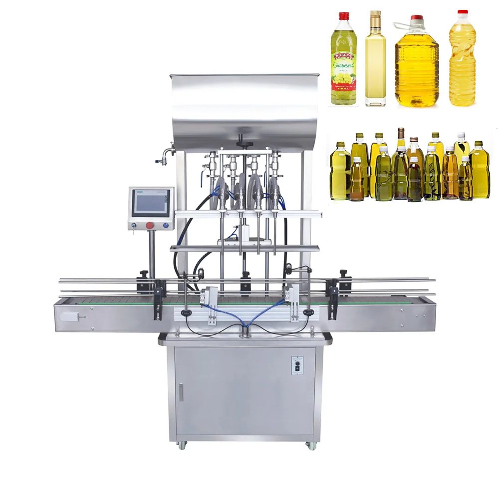 Vegetable Oil Bottle Filling Price,beverage Wine Filling 2/4/6/8/10 Heads Automatic Cooking