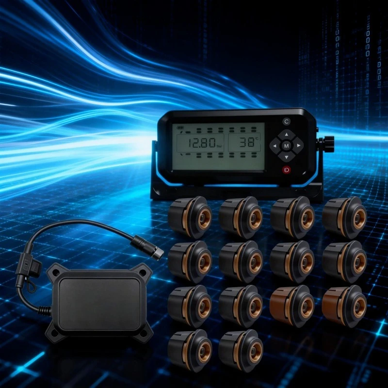 Automotive TPMS tire safety monitoring system Solar digital liquid crystal display Automotive safety alarm External tire pressur