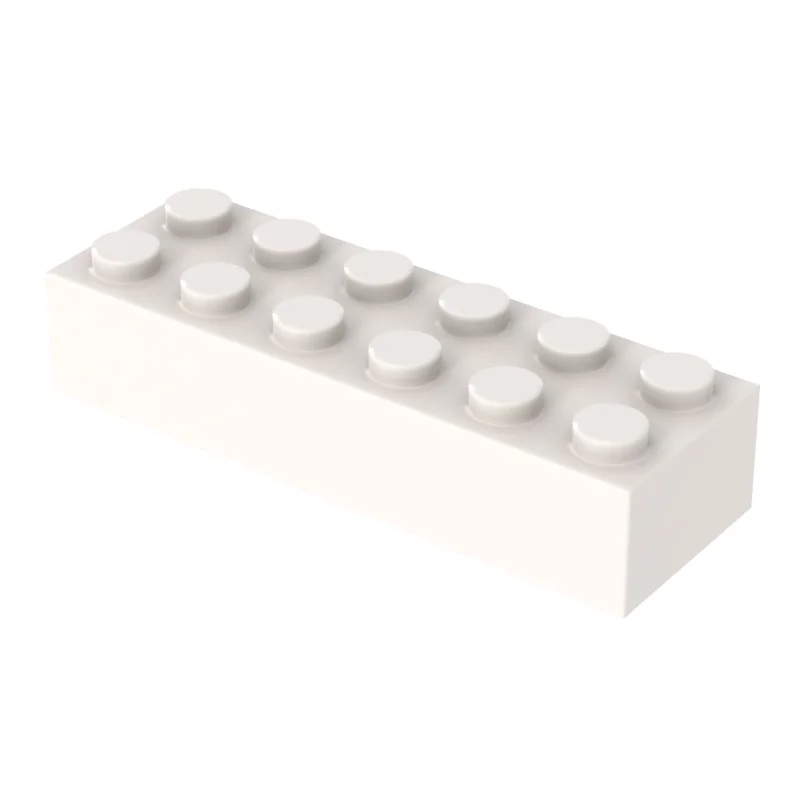 White 120PC DIY Building Blocks 20PCS Thick Figures Bricks 2x6 Dots Educational Creative Size Compatible With 2456 Plasti