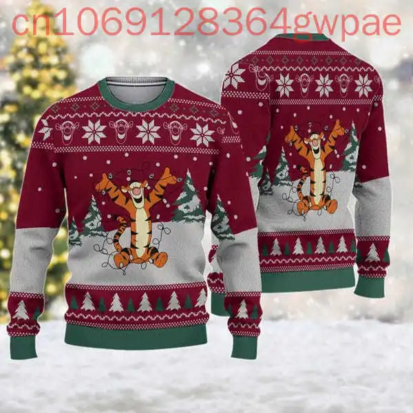 Disney Christmas Tigger Ugly Men and Women Sweater Winnie The Pooh Christmas Sweater Magic Kingdom Holiday Trip