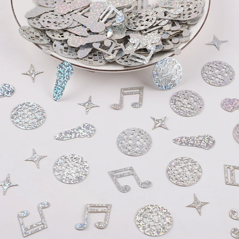 

100Pcs/bag Disco Ball Laser Sequin Confetti Table Scatter for 70s 80s Disco Theme Birthday Bachelorette Wedding Party Decoration