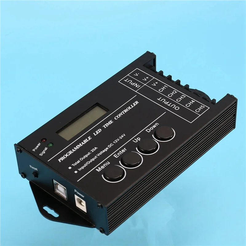 AB35-2X TC420 Tempo Programável RGB LED Controlador DC12V-24V 5 Canais LED Timing Dimmer