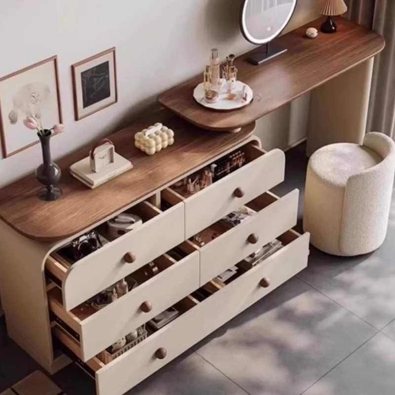 

Adjustable Rustic Dressing Table Apartment Drawer Solid Wood Dressing Table Stool Drawer Penteadeira De Maquiagem Home Furniture