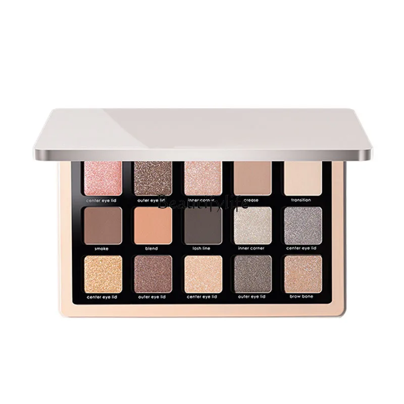 Matte Cement Eye Shadow Plate, 15 Color Mashed Potatoes Shimmer