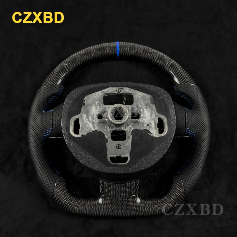 Customizable For Ford Focus 2005-2010 MK2 ST Real Carbon Fiber Steering Wheel High Quality Leather Sport Wheel Customized