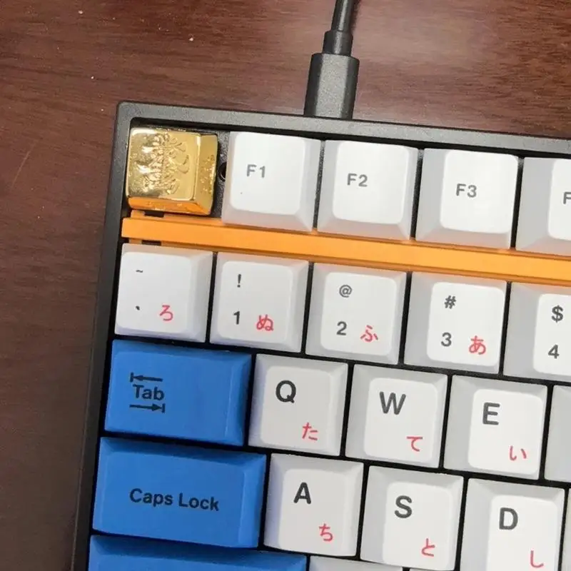 Ancient Chinese Metal Brasses ESC Keycap For Mechanical Keyboards Switches HX5E