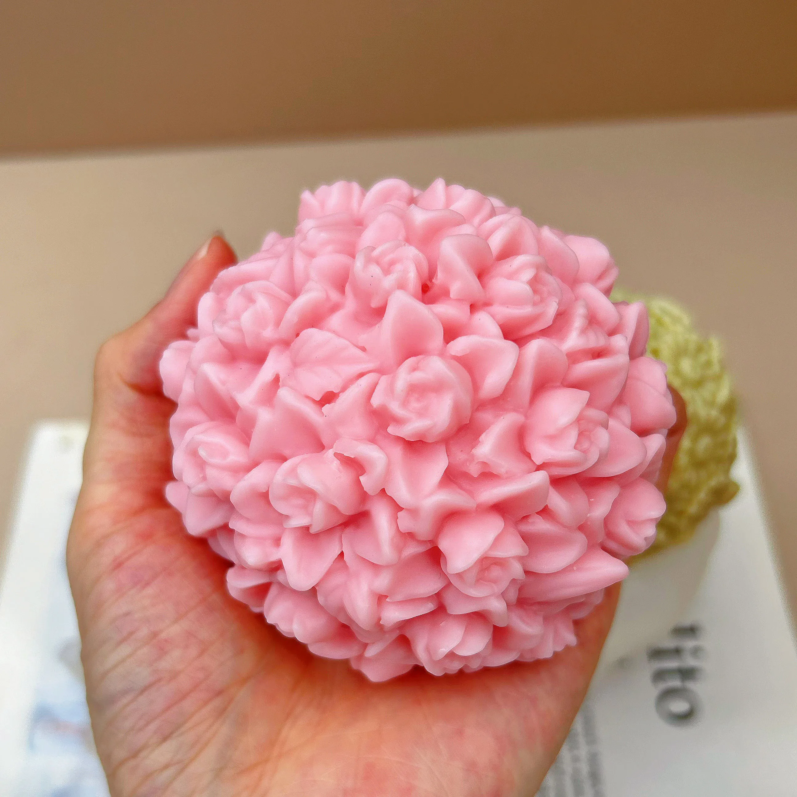 

3D large rose ball silicone mold DIY chrysanthemum ball candle, gypsum, resin casting mold Valentine's Day wedding gifts