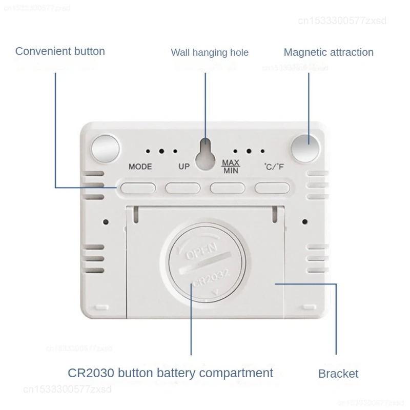 Xiaomi New Multifunction Thermometer Hygrometer Automatic Electronic Temperature Sensor Monitor Clock Household Suspension Type