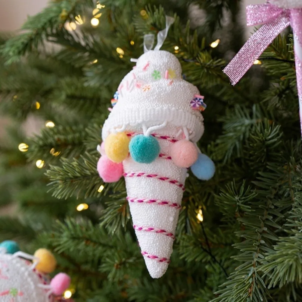 الكرتون متعدد الألوان عيد الميلاد الحلوى قصب قلادة الوردي الآيس كريم شجرة عيد الميلاد الديكور الكعك رغوة عيد الميلاد المجالات الزفاف #5