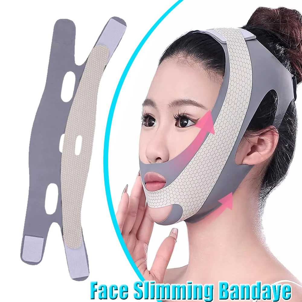 

Face Lifting Roller Band Overnight Facial V Shape Mask Tightening Firming Breathable Elastic Bandage to Reduce Double Chin