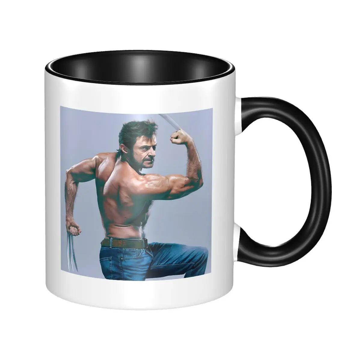 Hugh Jackman Photo Mug Funny Ceramic Coffee Cups Tea Mugs Milk Cup Drinkware Gift for Friends