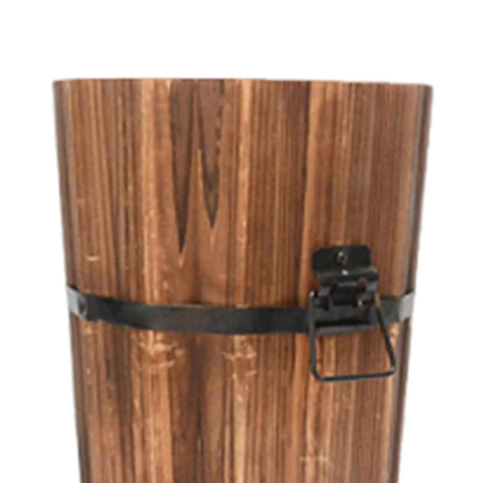 Wooden Planter Barrel Style Outdoor Flower Box Patio Garden Pot for Indoor and Outdoor Decoration