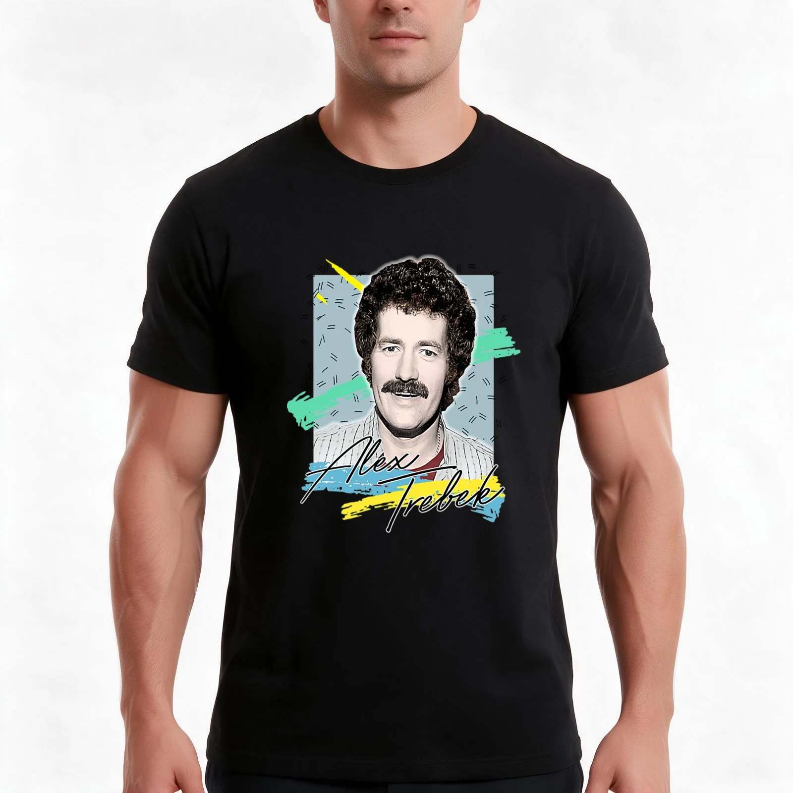 Alex Trebek _ Retro Vintage Aesthetic Fan Design T-Shirt Summer Casual Cotton Tee Oversized Streetwear Tops Unisex Men Women
