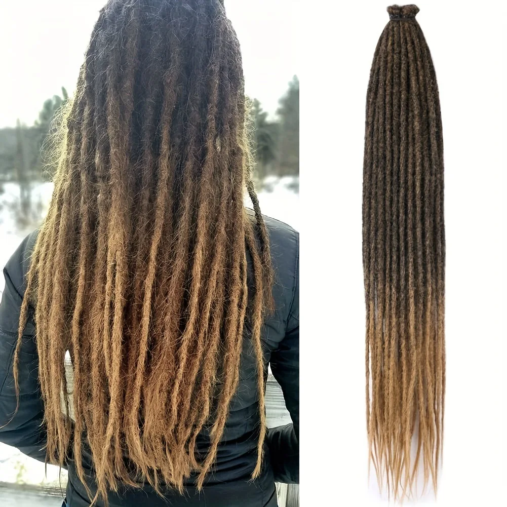 

24inch Dreadlock Extensions Synthetic Handmade Reggae Hair Hip-Hop Soft Locs Dreads Extensions