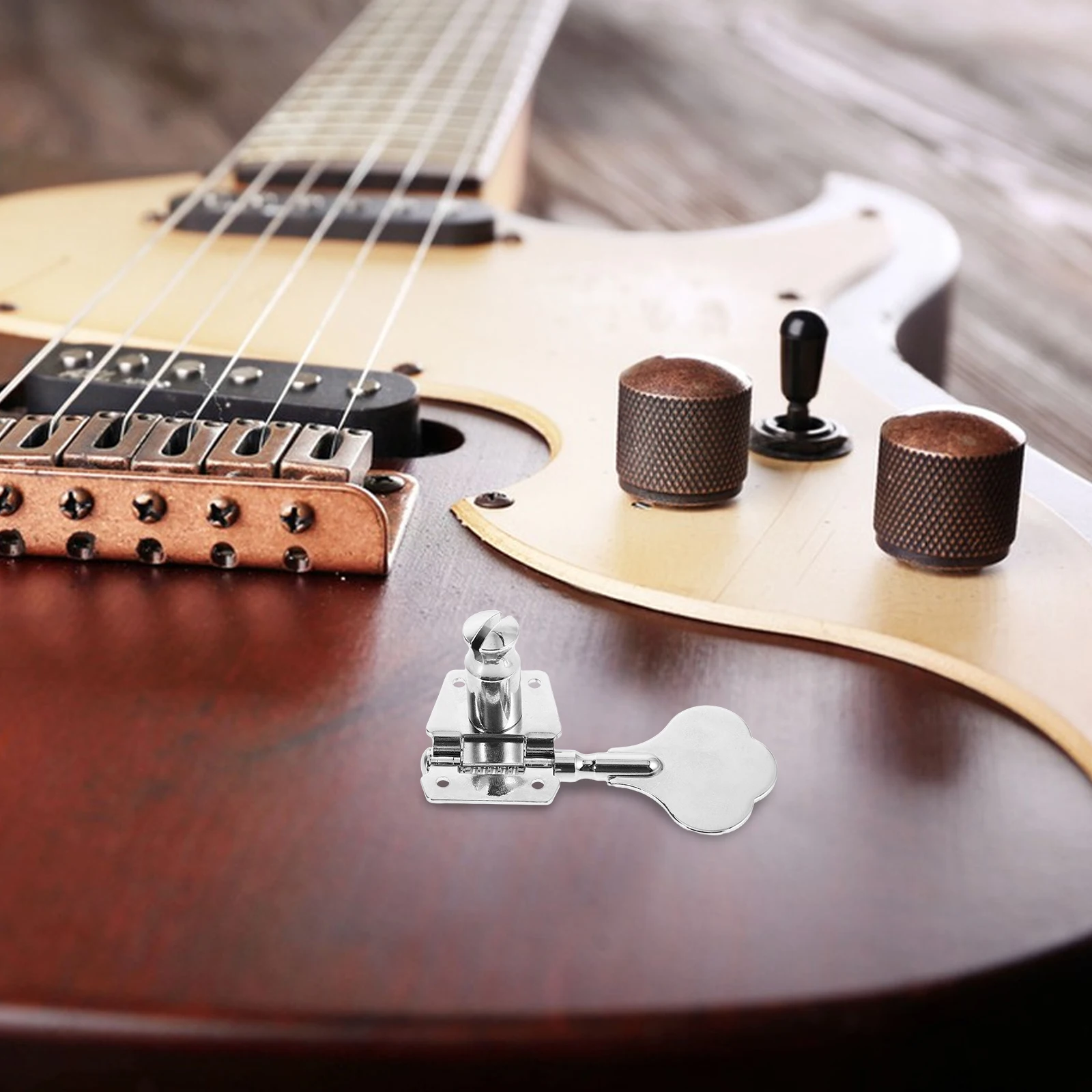 

ifundom Bass Guitar Tuning Pegs Locking Tuner for Electric Acoustic String Instrument