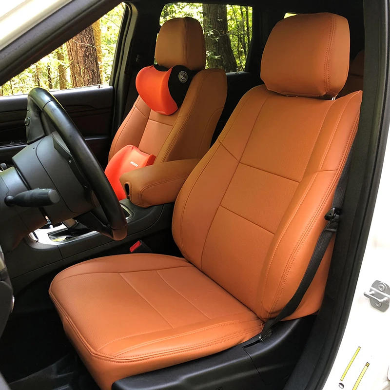 Picture 3: Custom Car Accessories Seat Covers Full Set Middle Perforated  Specific for 2007/2021 Jeep Grand Cherokee model Laredo (WK2)