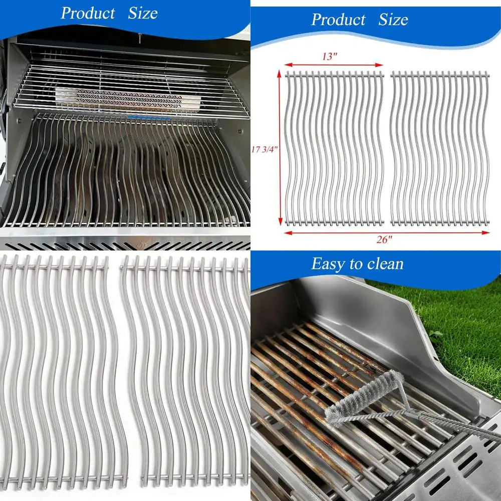

Pair of 17.75 Stainless Steel BBQ Grilling Grids for Napoleon Prestige PRO 500 Series