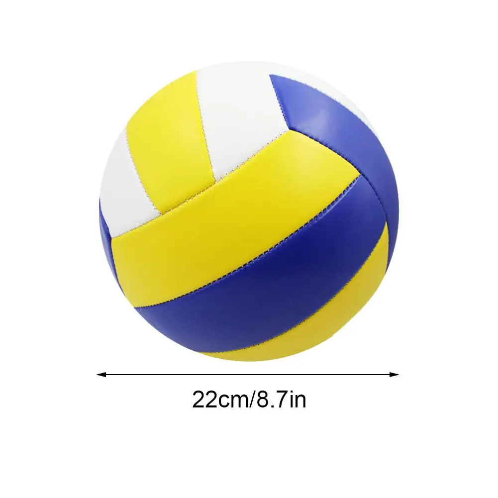 Size 5 Standard Volleyball Blue White Yellow PU Soft Inflatable Waterproof Volleyball Inside Outdoor Beach School Practice Ball