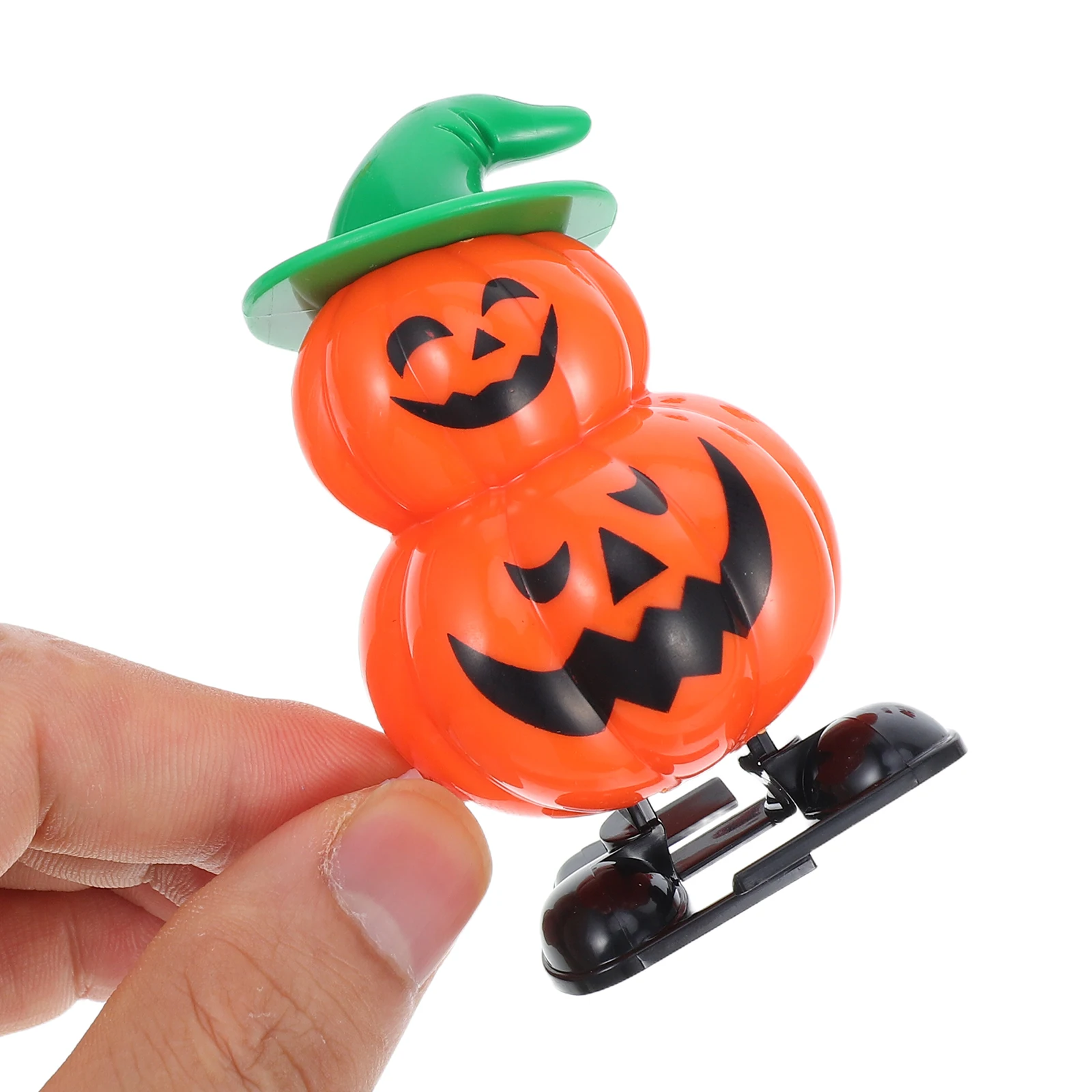 

6 PCS Pumpkin Clockwork Toys Small Halloween Figurines for Kids Filling Artificial Pumpkins Abs Windup Bulk