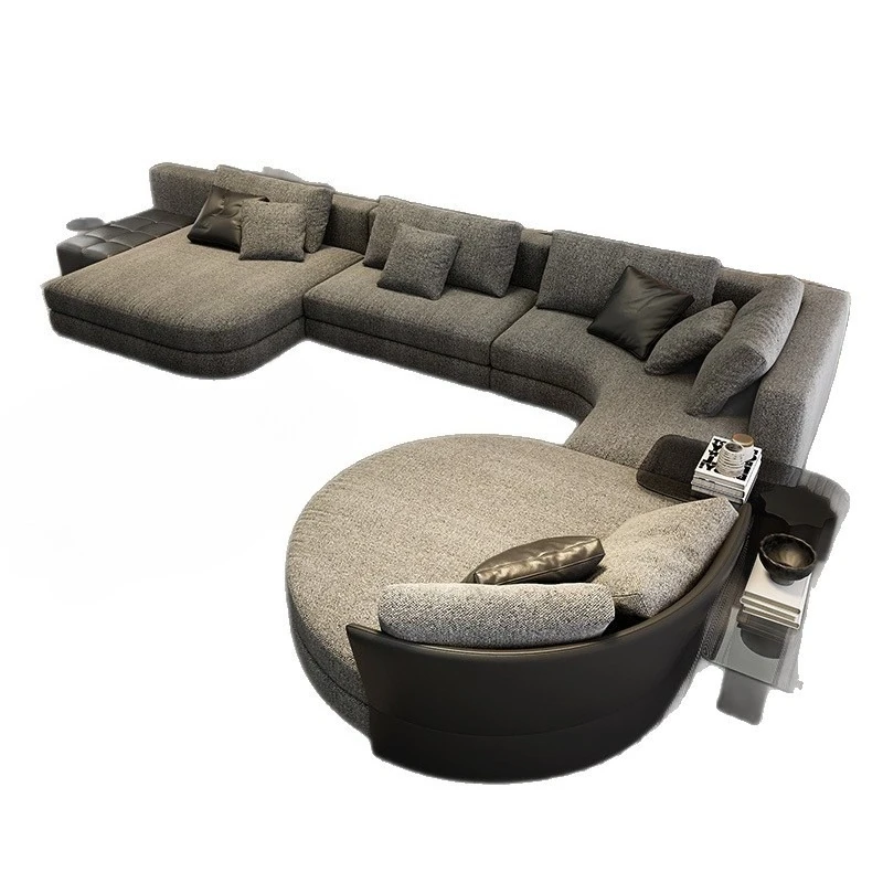 

Fabric cat sofa small apartment living room simple double bedroom curved special shape