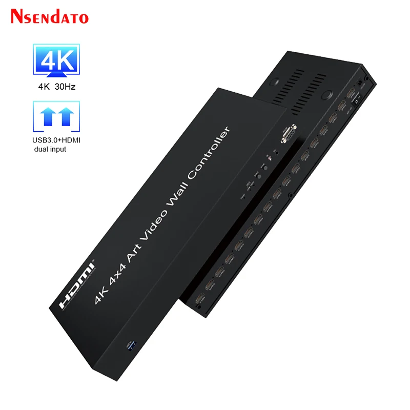 

HDMI TV Art Video Wall контроллер 4x4 4k USB3.0 HDMI TV Splicer Box 1x16 3X3 2X2 3X4 5X1 Многоэкранный процессор для сращивания Сварщик