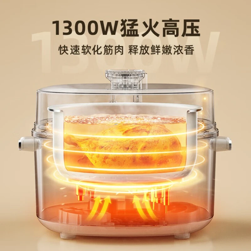 4L قدر الضغط الكهربائي المنزلية مزدوجة الداخلية وعاء قدر الضغط متعددة الوظائف الذكية حساء وعاء تسخين كهربائي جهاز طهي الأرز