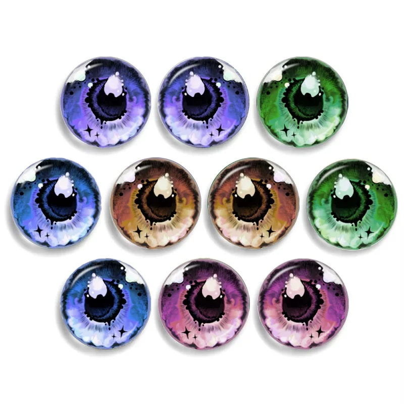 10 Pairs/bag Glass Chips for Blythe Doll 14mm-30mm Doll Eyes Chips for DIY Jewelry Making Suppliers